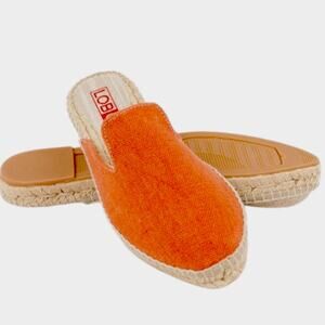 Lobo Flats Women Size 8.5 Linen‎ Mules Shoes EU39